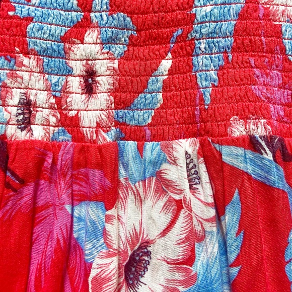 American Eagle Cut Out Floral Elastic Beach Dress - Picture 3 of 6